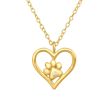 Heart And Paw Print Friends & Loving ones Jewellery | All4silver