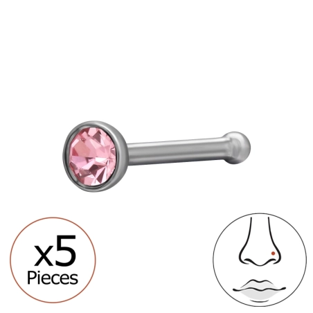 0.8X7.5Mm (20G) 2mm Round Nose Stud (X5) TST Zaskrutkujte zadné štuple do uší Jewellery | All4silver