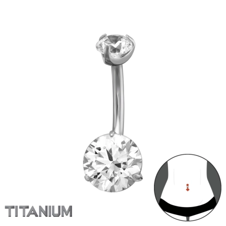 1.6X10Mm (14G) - 5mm Round Top 8mm Round Bottom 3 Prong Belly Bananas Jewellery | All4silver