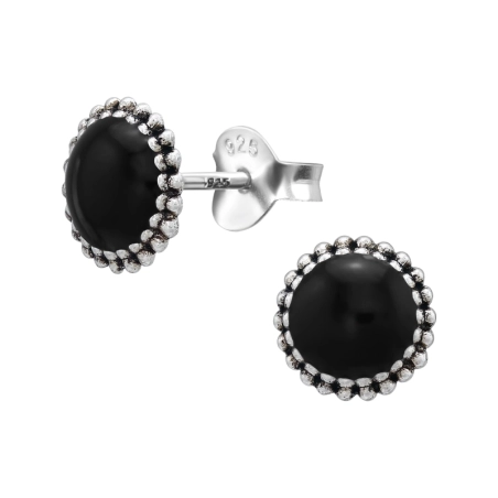 5 mm Circle - 925 Sterling Silver Plain Ear Studs