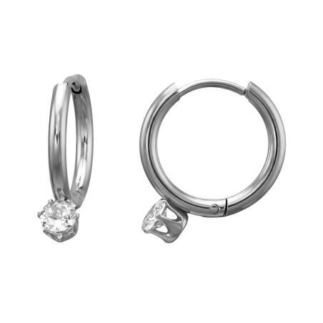 Round Steel Earrings Jewellery | All4silver