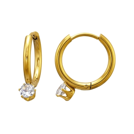 Round Steel Earrings Jewellery | All4silver