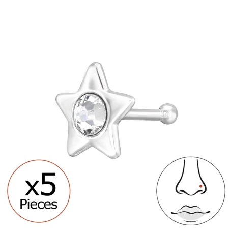 5mm Star Stars, Moon & Sun Jewellery | All4silver