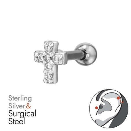 Cross with Zirconia Religion Jewellery Jewellery | All4silver