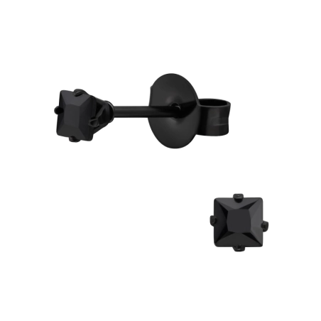 Square 3mm - 316L Surgical Grade Stainless Steel Steel Ear Studs
