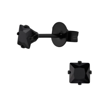 Square 4mm - 316L Surgical Grade Stainless Steel Steel Ear Studs