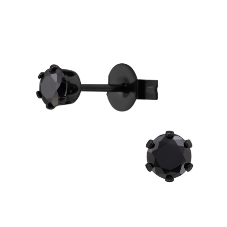 Round 4mm - 316L Surgical Grade Stainless Steel Steel Ear Studs