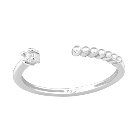 Dots Link - 925 Sterling Silver Toe Rings