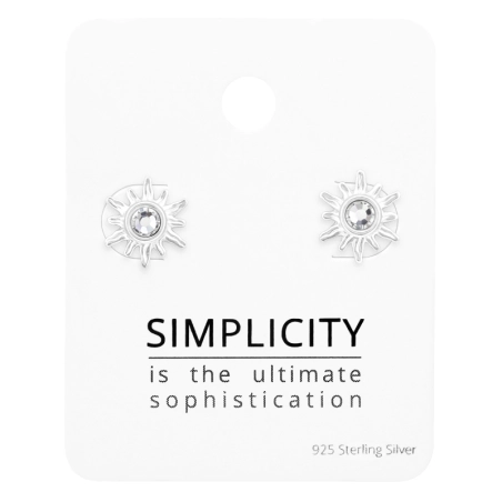 Sun with crystal - 925 Sterling Silver Jewellery Sets