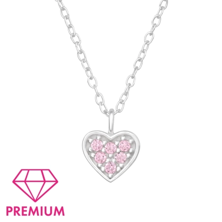 Heart - Premium* - 925 Sterling Silver Necklaces With Silver Chains