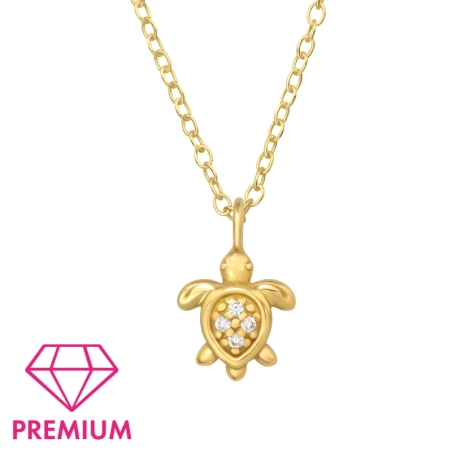 Turtle - Premium* - 925 Sterling Silver Necklaces With Silver Chains