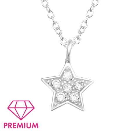 Star - Premium* - 925 Sterling Silver Necklaces With Silver Chains