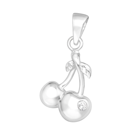 Cherry - 925 Sterling Silver Pendants with Zirconia stones