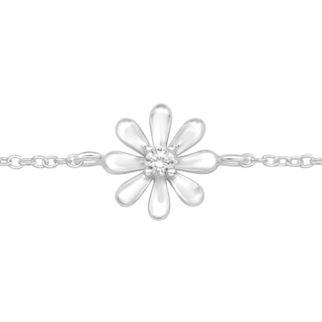 Flower - 925 Sterling Silver Bracelets with silver chain