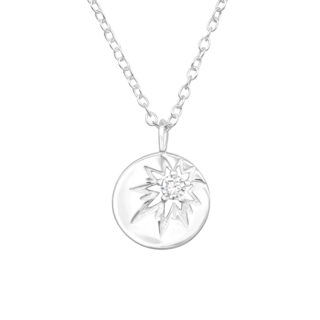 Meteor Star - 925 Sterling Silver Necklace with stones