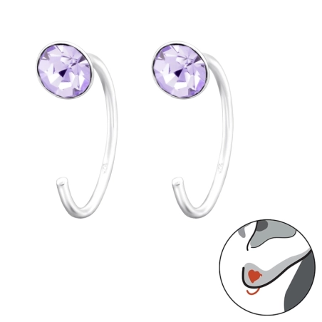 6mm Round - 925 Sterling Silver Earrings for Children