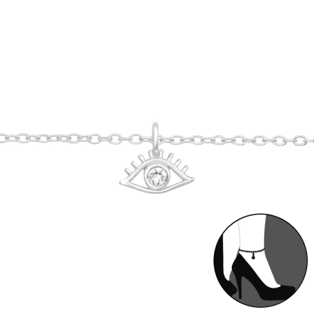Evil Eye - 925 Sterling Silver Anklets for foot