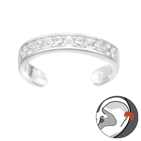 One ear Plain - 925 Sterling Silver Ear Cuffs And Ear Pins