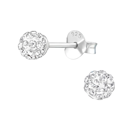 Ball 4mm - 925 Sterling Silver Basic Ear Studs