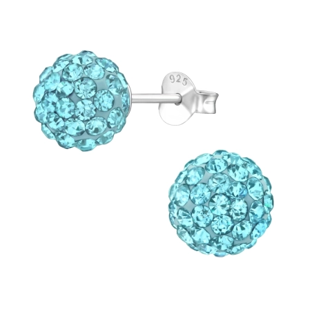 Ball 8mm - 925 Sterling Silver Basic Ear Studs