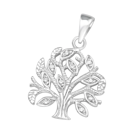 Tree Of Life Pendants with Zirconia stones Jewellery | All4silver