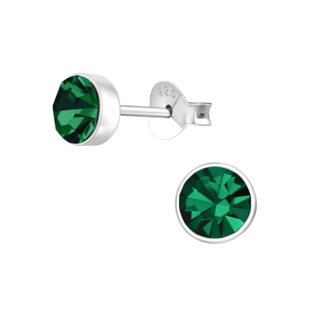 Round 5mm - 925 Sterling Silver Basic Ear Studs