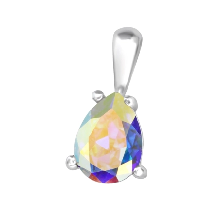 Teardrop Pendants with Zirconia stones Jewellery | All4silver
