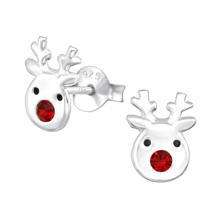 Reindeer Ear studs with stones Jewellery | All4silver