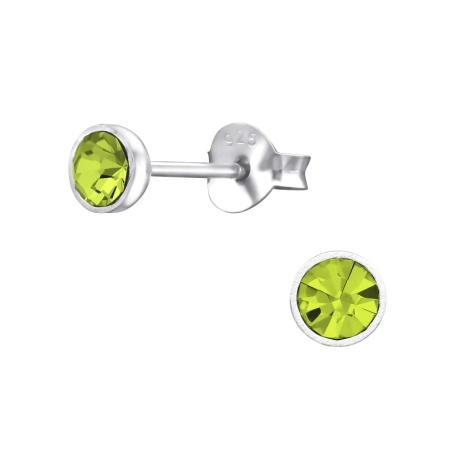 Round 4mm - 925 Sterling Silver Basic Ear Studs