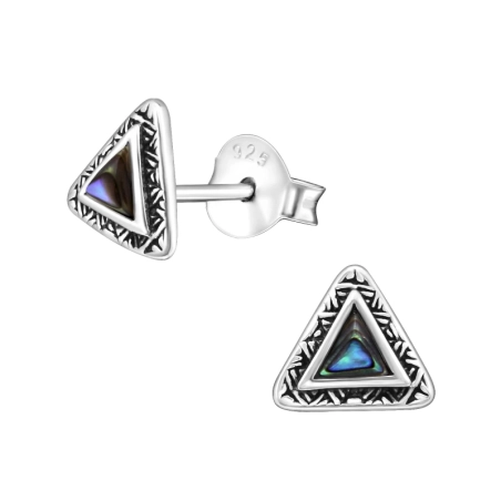 Ethnic Ear Studs with semi-precious stones Jewellery | All4silver
