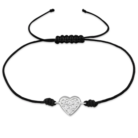 Heart Cord bracelets Jewellery | All4silver