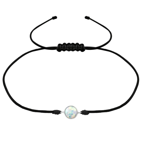 Round Opal Cord bracelets Jewellery | All4silver