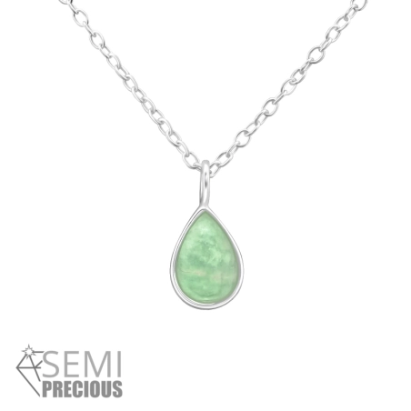 Pear Necklace with stones Jewellery | All4silver