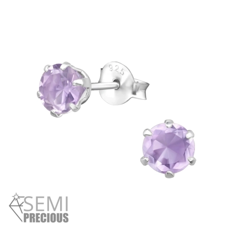 Round 5mm - 925 Sterling Silver Basic Ear Studs