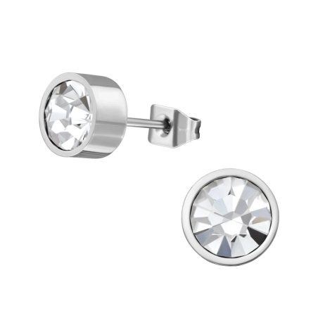 Round Steel Ear Studs Jewellery | All4silver