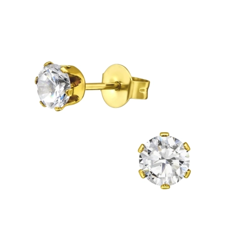 Round Steel Ear Studs Jewellery | All4silver