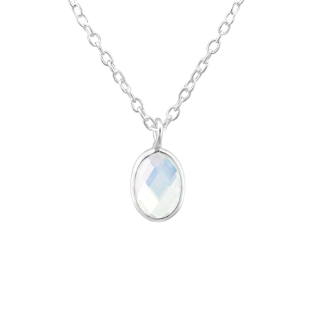 Oval Necklaces with silver chains Jewellery | All4silver