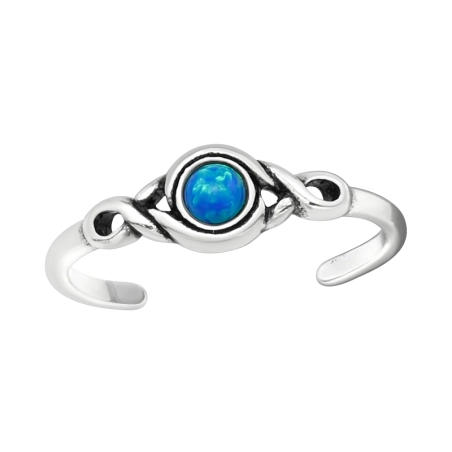 Patterned Opal Toe Rings Jewellery | All4silver