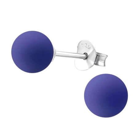 Matt 6mm - 925 Sterling Silver Ear Studs with Pearls