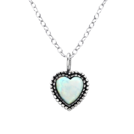 Heart Opal Geometric Jewellery Jewellery | All4silver