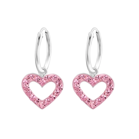 Heart Ear Hoops Jewellery | All4silver