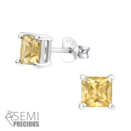 Square Basic Ear Studs Jewellery | All4silver