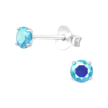 Round 4mm Basic Ear Studs Jewellery | All4silver