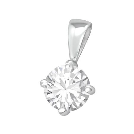 Round Pendants with Zirconia stones Jewellery | All4silver