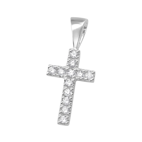 Cross Pendants with Zirconia stones Jewellery | All4silver