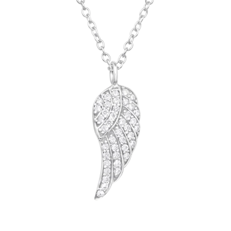 Wing Necklace with stones Jewellery | All4silver
