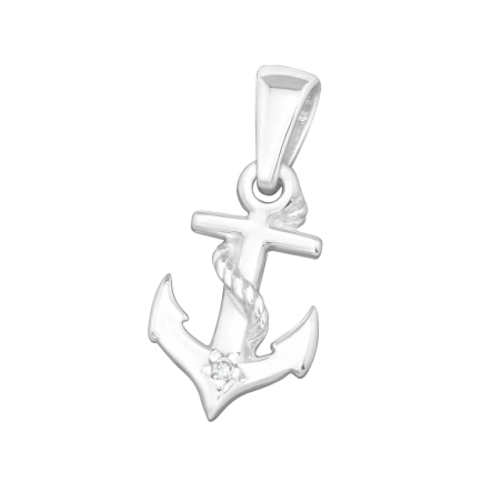 Anchor Pendants with Zirconia stones Jewellery | All4silver