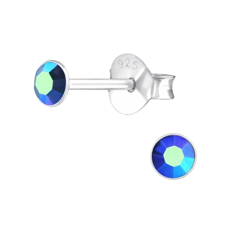 Round 3mm Basic Ear Studs Jewellery | All4silver