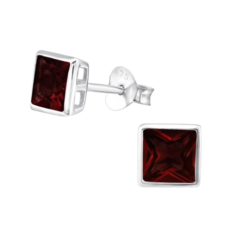 Square 5mm Basic Ear Studs Jewellery | All4silver