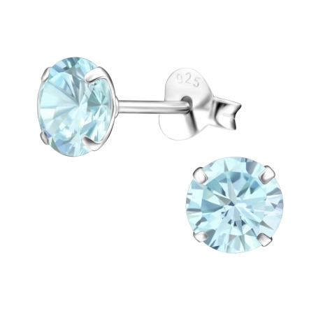 Round 6mm Basic Ear Studs Jewellery | All4silver